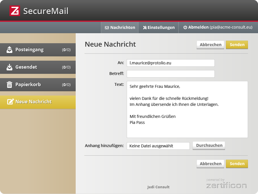 Intuitive, secure webmailer for exchanging encrypted messages (formerly Z1 Messenger)