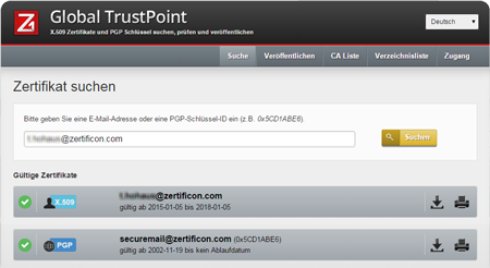 key-certificate-search-engine