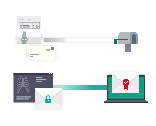 Secure transfer of research data by email