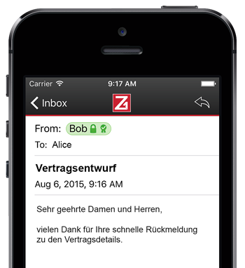 Z1 MyCrypt: E-Mails direkt von iPhone verschlüsseln