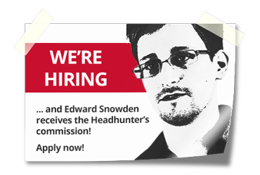 Edward Snowden will receive headhunter commission for Berlin IT security job applicants