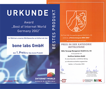 Urkunde für IT-Sicherheitspreis