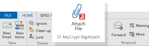 MS Outlook Plug-in for Z1 SecureHub to send large files directly from your mail client